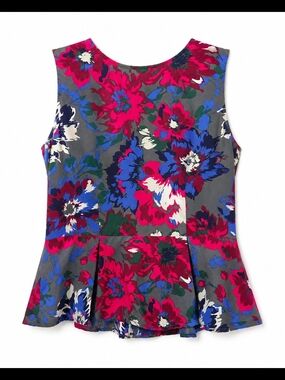 Fossil Floral Peplum Top – Size Small